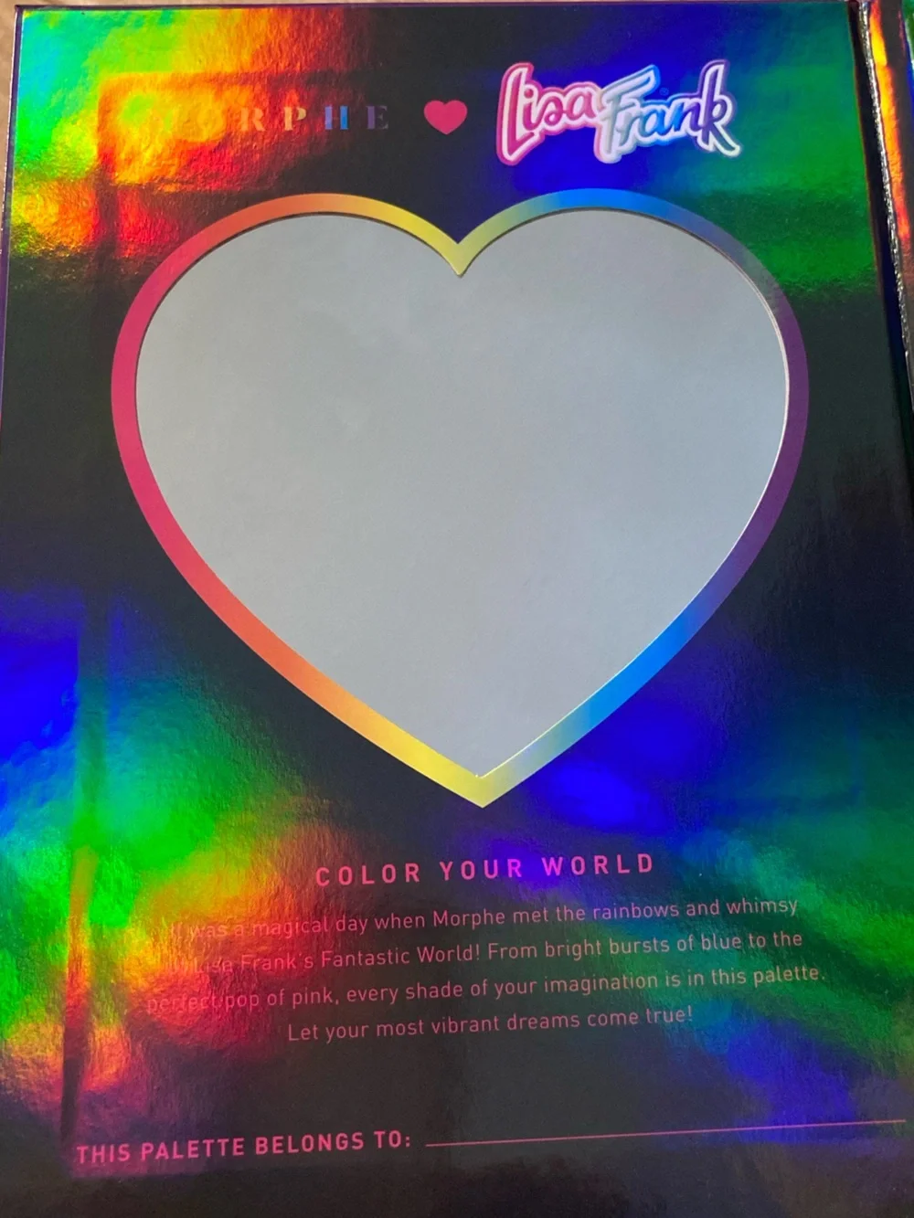 MORPHE x LISA FRANK '35B' Eyeshadow Palette - 35 shades - NEVER USED/SWATCHED